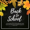 Back to School with Autumn Seasonal Poster Template Design