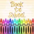 Back to School Typography Made of Pencil with Different Colored Crayons Royalty Free Stock Photo