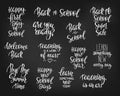 Back to school typography quote set Royalty Free Stock Photo