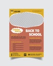 Back To School Unique Flyer Template and School Admission Leaflet Design A4