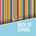 Back to school vector background symbol with colorful palette as crayons abstract symbol. Minimal illustration. Royalty Free Stock Photo