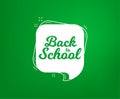 Back to school vector banner. First day of School icon. Royalty Free Stock Photo