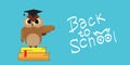 Back to school. Vector card with lettering text
