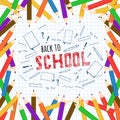Back to school. Vector education illustration Royalty Free Stock Photo