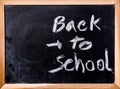 Back to school word on blackboard