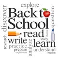 Back to School Word Cloud Royalty Free Stock Photo