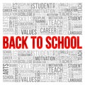 Back to School word cloud collage, education concept background Royalty Free Stock Photo