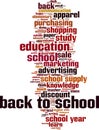 Back to school word cloud Royalty Free Stock Photo