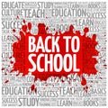 Back to School word cloud Royalty Free Stock Photo