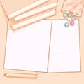 Back to School and work with Pastel Monotone vector background