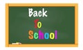 Back to school written on chalkboard vector