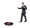 Blind contagion risk and confusion Royalty Free Stock Photo