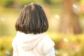 Back view of an asian little girl