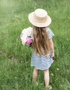 Back view beautiful little girl Royalty Free Stock Photo