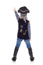 Back view of boy pirate pointing up Royalty Free Stock Photo