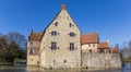 Back view of the Burg Vischering in Ludinghausen Royalty Free Stock Photo