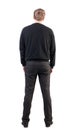 Back view of Business man looks ahead Royalty Free Stock Photo