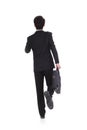 Back view of a business man running Royalty Free Stock Photo