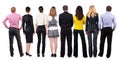 Back view of business team looks Royalty Free Stock Photo