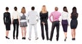 Back view of business team looks Royalty Free Stock Photo