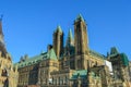 The back view of The Center Block and the Peace Tower in Parliament Hill, Ottawa