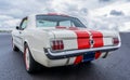 Back View Of A Classic Ford Mustang 1965 On Display At A Classic Car Meeting