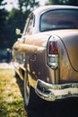 Back view of classic retro car. Close-up of old vintage classic Royalty Free Stock Photo