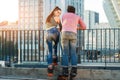 Back view of a couple. Royalty Free Stock Photo