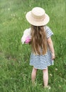 Back view beautiful little girl Royalty Free Stock Photo