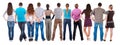 Back view group of people looking Royalty Free Stock Photo