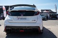 Back view of Japanese sport car Honda Civic FK2 Type-R in street Royalty Free Stock Photo