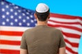 Jewish citizen wearing yarmulke