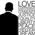 Typographic poster design on Civil rights movement in black and white Royalty Free Stock Photo