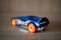 Back view of Mattel Hot Wheels toy model Fast Fish race car