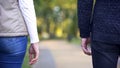 Back view of man and woman standing apart, background for statistics text Royalty Free Stock Photo