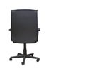 Back view of modern office chair from black leather Royalty Free Stock Photo