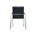 Back view of modern office chair from black leather. Royalty Free Stock Photo