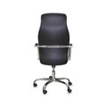 Back view of modern office chair from black leather Royalty Free Stock Photo