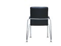 Back view of modern office chair from black leather. Royalty Free Stock Photo