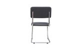 Back view of modern office chair from gray cloth. Royalty Free Stock Photo