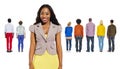 Back View of Multi-Ethnic People Royalty Free Stock Photo