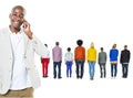 Back View of Multi-Ethnic People Royalty Free Stock Photo