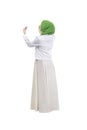 Back view of muslim woman praying Royalty Free Stock Photo