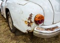 Back view of an old car closeup Royalty Free Stock Photo