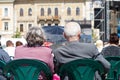 Audience at an outdoor show