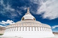 Back view of Shanti Stupa Royalty Free Stock Photo