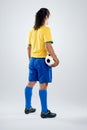 Back view soccer man Royalty Free Stock Photo