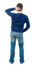 Back view of standing business man Royalty Free Stock Photo