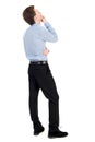 Back view of standing business man