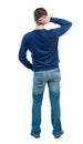 Back view of standing business man Royalty Free Stock Photo